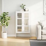 vidaXL Buffet haut blanc 68x39x123 cm acier