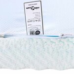 vidaXL Surmatelas Blanc et vert 80 x 200 cm Tissu Jacquard