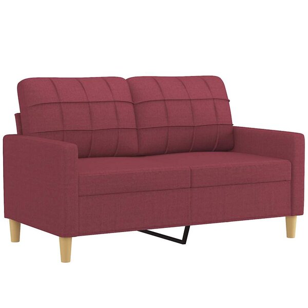vidaXL Canapé à 2 places Rouge bordeaux 120 cm Tissu