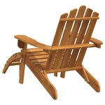 vidaXL Chaise de jardin Adirondack et repose-pied Bois d'acacia massif