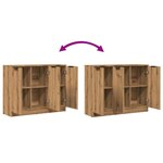 vidaXL Buffet chêne artisanal 90 5x30x70 cm bois d'ingénierie