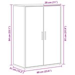 vidaXL Buffet Chêne Artisanal 60x31x84 cm Bois d'ingénierie