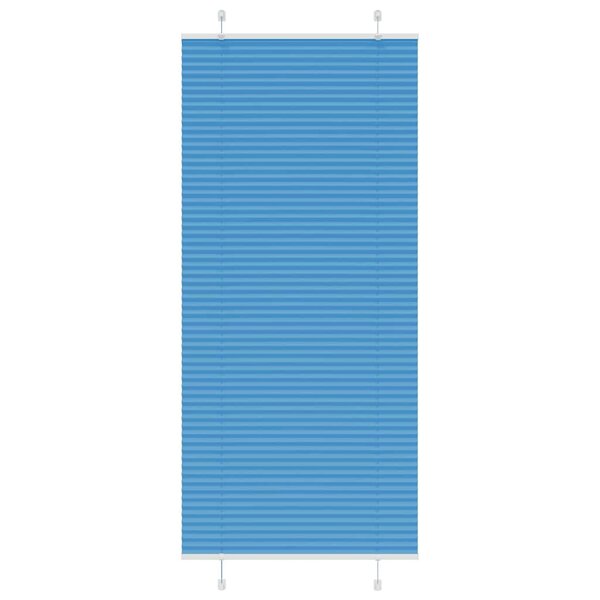 vidaXL Store plissé bleu 95x200 cm largeur du tissu 94 4 cm polyester
