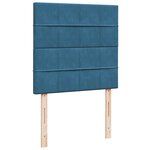 vidaXL Sommier à lattes de lit et matelas Bleu foncé 80x200 cm Velours