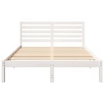 vidaXL Cadre de lit Blanc 120 x 200 cm Bois massif en pin