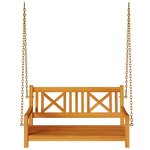 vidaXL Banc swing de jardin 2 places 110x56x58 cm en bois massif d'acacia
