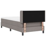 vidaXL Lit à ressorts avec tête de lit Taupe 200 x 90 cm tissu
