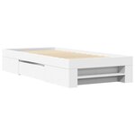 vidaXL Cadre de lit blanc 90x200 cm bois d'ingénierie