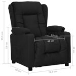 vidaXL Fauteuil inclinable Noir Tissu