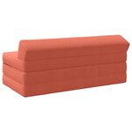 vidaXL Canapé-lit pliable Rouge orange 120 x 60 x 49 cm Tissu