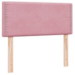 vidaXL Sommier à lattes de lit avec matelas rose 80x220 cm velours