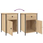 vidaXL Tables de chevet 2Pièces chêne sonoma 40x42x60cm bois d'ingénierie