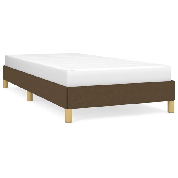 vidaXL Cadre de lit Marron foncé 90x190 cm Tissu