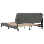 vidaXL Cadre de lit sans matelas gris foncé 160x200 cm tissu