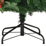 vidaXL Sapin de Noël artificiel avec pommes de pin et baies 180 cm