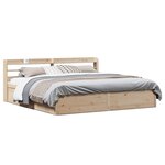 vidaXL Cadre de lit avec tête de lit 200x200 cm Bois de pin massif