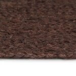 vidaXL Tapis fait à la main Jute Rond 150 cm marron