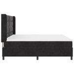 Lit box spring vidaXL avec matelas Noir 200x200 cm en Velours
