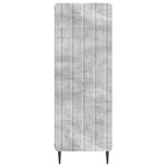 vidaXL Buffet Gris béton 34 5 x 33 x 92 cm Bois d'ingénierie
