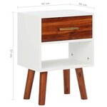 vidaXL Tables de chevet 2 Pièces Bois d'acacia massif 40x30x57 cm