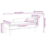 vidaXL Chaise longue avec coussins vert foncé velours