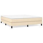 vidaXL Cadre de lit sans matelas crème 180x200 cm tissu