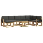 vidaXL Ensemble de canapés d'extérieur 9 pc Blanc et anthracite