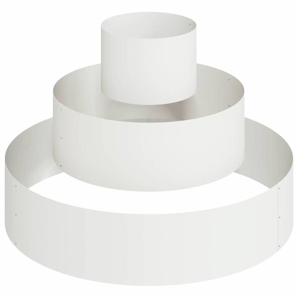 vidaXL Ensemble de jardinières en acier blanc