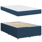 vidaXL Cadre de lit avec matelas avec matelas Bleu 120 x 200 cm tissu
