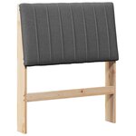 vidaXL Tête de lit capitonnée Gris foncé 80 cm Pin massif