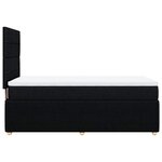 vidaXL Sommier à lattes de lit avec matelas Noir 90x200 cm Tissu