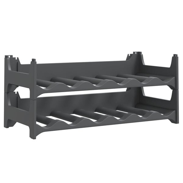 vidaXL Casier à vin pour 12 bouteilles PP empilable