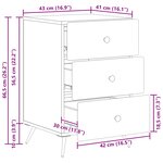 vidaXL Cabinet de chevet Chêne fumé 43 x 41 x 66 5 cm