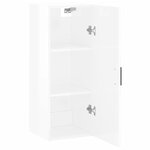 vidaXL Armoire murale blanc brillant 34 5x34x90 cm