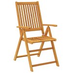 vidaXL Ensemble à manger de jardin 5 Pièces 85x85x74 cm Bois d'acacia solide
