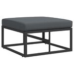 vidaXL Ensemble de canapé de jardin avec coussin 5 Pièces Noir Aluminium