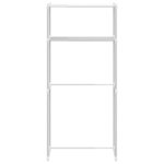 vidaXL Étagère pour machine à laver Blanc 63 x 27 x 136 cm Aluminium