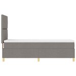 vidaXL Lit à ressort LED avec matelas Taupe 80 x 200 cm tissu