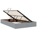 vidaXL Lit avec rangement et matelas Gris clair 120 x 200 cm tissu