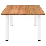 vidaXL Table à manger marron clair bois de chêne massif rectangulaire