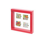 Cadre Nimbus 150 design croco rouge pour objets de collections.