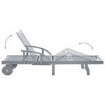 vidaXL Chaise longue de jardin avec coussin Bois d'acacia solide