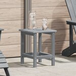 vidaXL Table d'appoint Adirondack Gris clair 38x38x45 cm HDPE