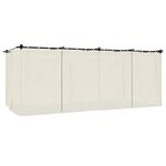 vidaXL Tonnelle avec rideaux crème 6x3 m acier