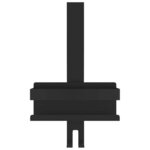 vidaXL Support de douche suspendu noir mat acier inoxydable 304 brossé