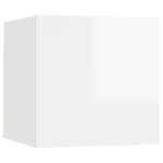 vidaXL Tables de chevet 2 Pièces Blanc brillant 30 5x30x30 cm