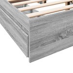 vidaXL Cadre de lit et tiroirs sonoma gris 140x190 cm bois ingénierie