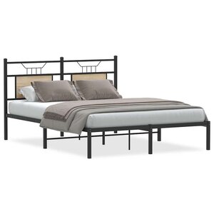 vidaXL Cadre de lit sans matelas chêne sonoma 140x190 cm