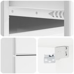 vidaXL Cabinet de chevet mural 2 Pièces Blanc brillant 34 5 x 33 x 40 cm