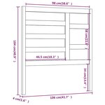 vidaXL Tête de lit 106x4x104 cm bois massif de pin